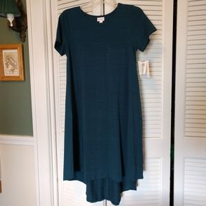 NWT LulaRoe Carly Hi-lo dress-Blue Green- XXS